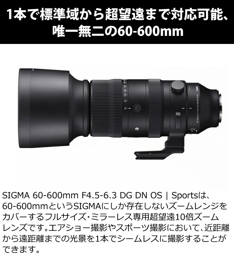 シグマ 60-600 DG DN OSスポーツ ソニーE-mail.malaikagroup.com