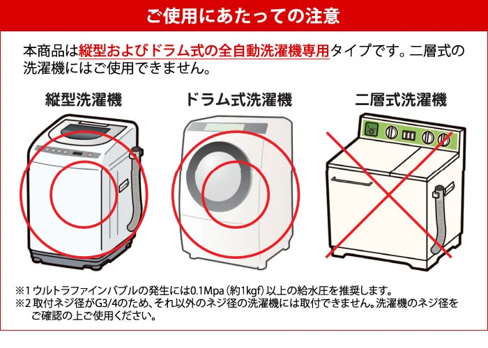洗濯機用 バブルマイスター 富士計器 （泡発生装置） ウルトラファインバブル発生装置 皮脂汚れ 加齢臭 対策
