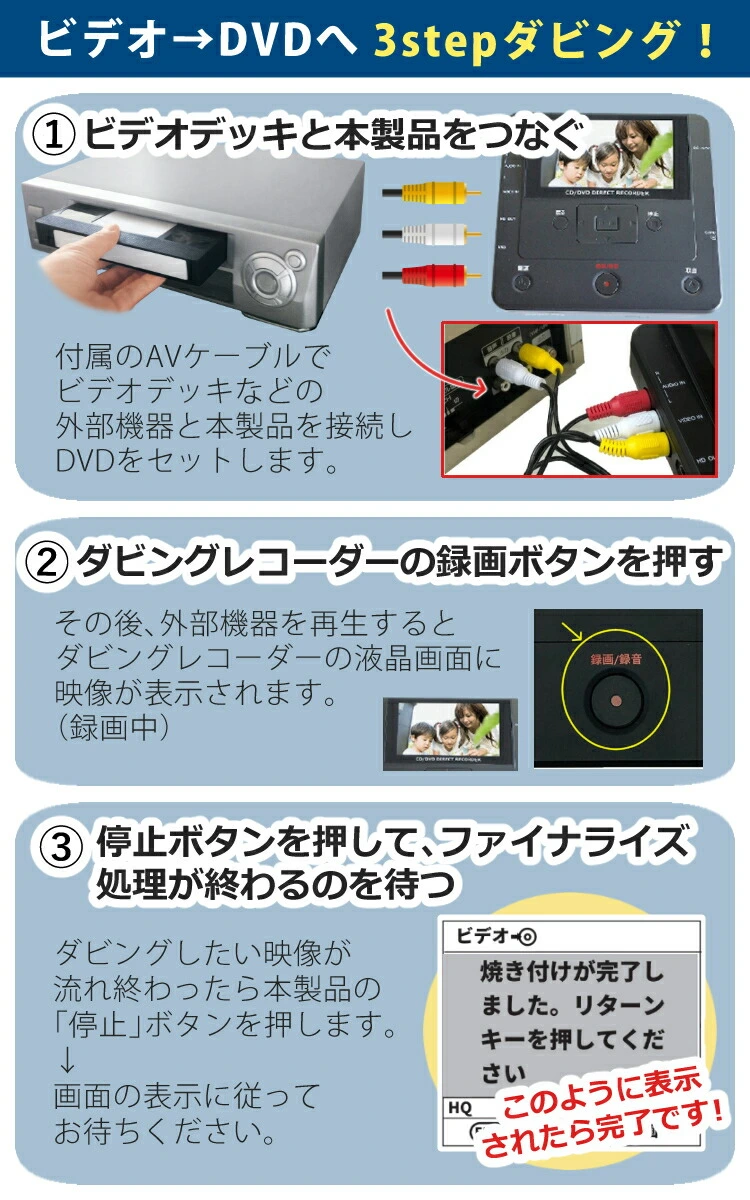 【テレビ接続に便利なHDMIケーブル(3m)付き】とうしょう ダビングレコーダー DMR-0720 ビデオテープ ビデオカメラ 想い出 思い出 整理  デジタル保存 デジタル化 DVD ダビング レコーダー CD USB 録画 録音 ダビングメディアレコーダー